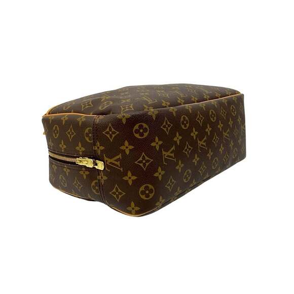 LOUIS VUITTON Authentic Brown Monogram Leather Deauville Boston Bag - Picture 7 of 10
